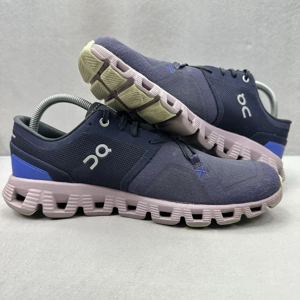 Womens Size 10 ON Cloud X 3 Shoes Midnight | Heron Athletic Running Sneakers